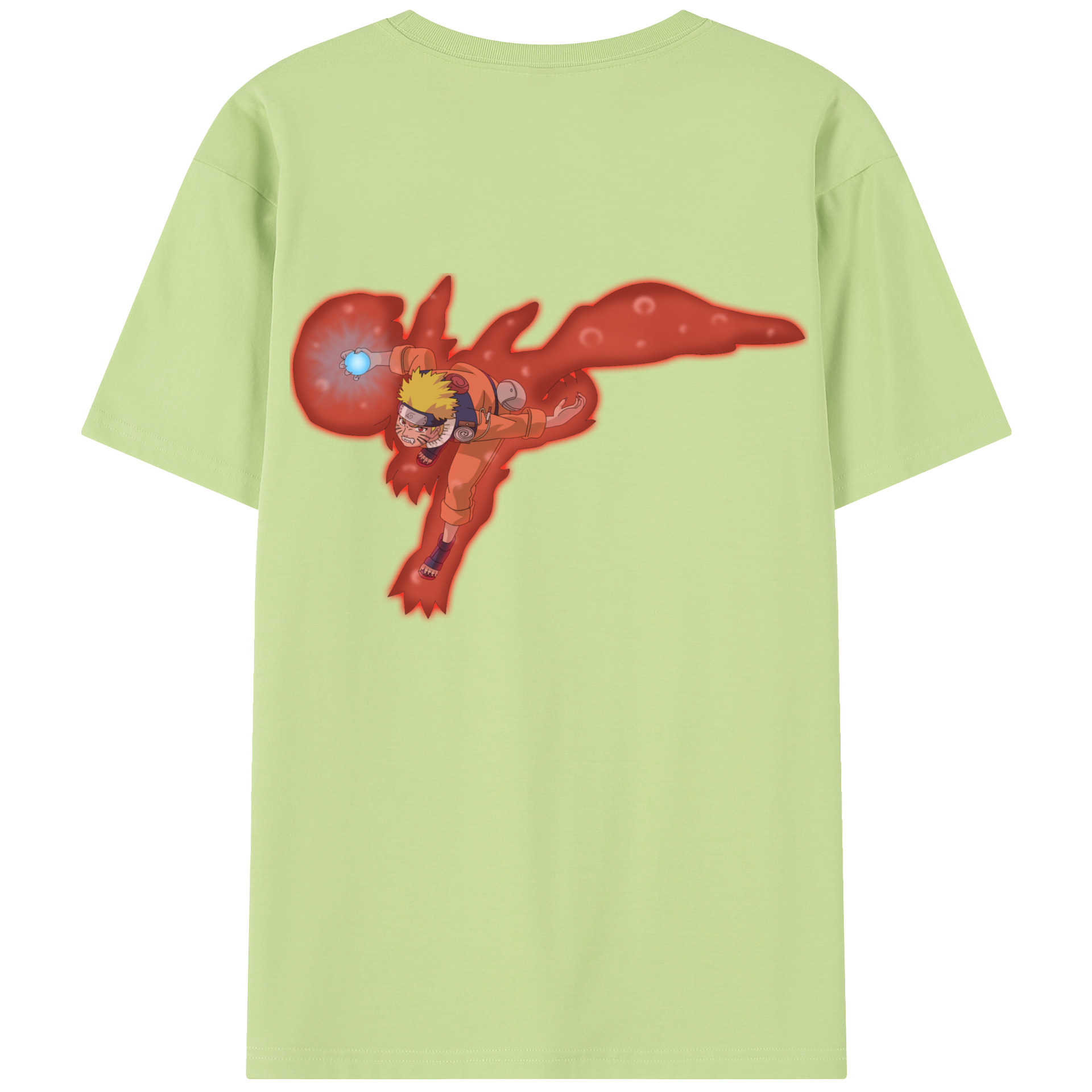 （画像用） NARUTO -ナルト- うずまき ナルト Uzumaki Naruto 綿100％半袖Tシャツ（背面プリント）